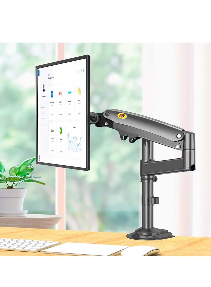 NB ERGONOMIC Monitor Desk Mount Arm for 17''-30''Monitors from 4.4 to 26.4lbs,Ultra Wide Full Motion Swivel Height Adjustable Monitor Stand H100 - Image 3