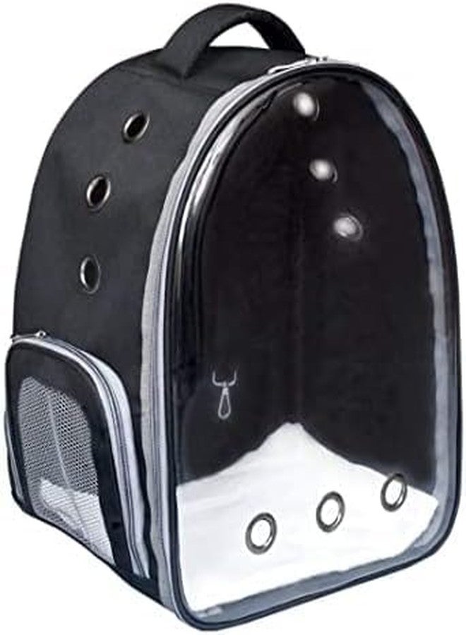 Risan Pets Pet Backpack Transparent Cat & Small Dog Puppy Kitty Shihtzu Carriers for Breathable Airline Travel Approved Air Ventilation Backpack Size 17 × 13 × 11 inch(Black) - Image 1