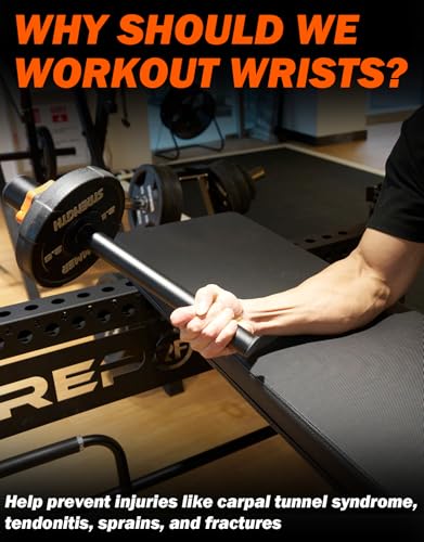 Fitarc Wrist Bar,Forearm Strengthener,Wrist Curl Bar for 2 Inch Olympic Plate,Grip Strength Trainer, Wrist Bar,Wrist Rotation Exerciser,Wrist Forearm Strengthener - Image 4