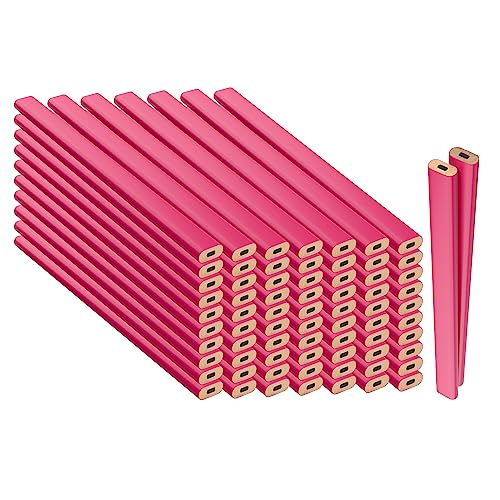 GRAPHITE Hard Lead Carpenter Pencils Bulk - (72) Pieces Lumber Wooden Pencil #2 (HB) - Neon Pink - Image 1