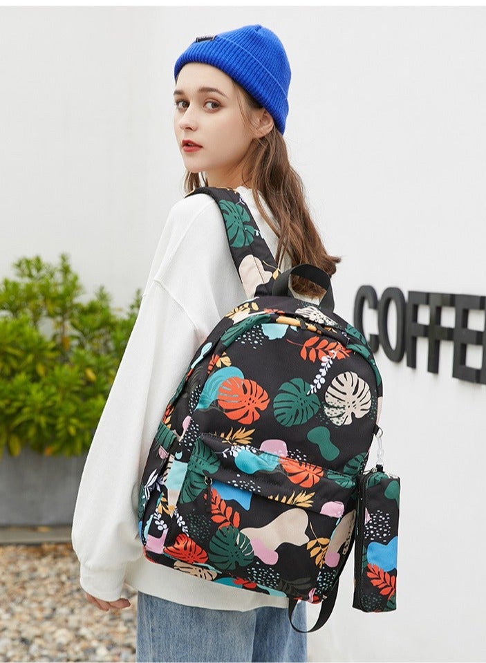 SKT Shiketro Two-piece Student Backpack Qutdoor Printed Waterproof Backpack - Image 3