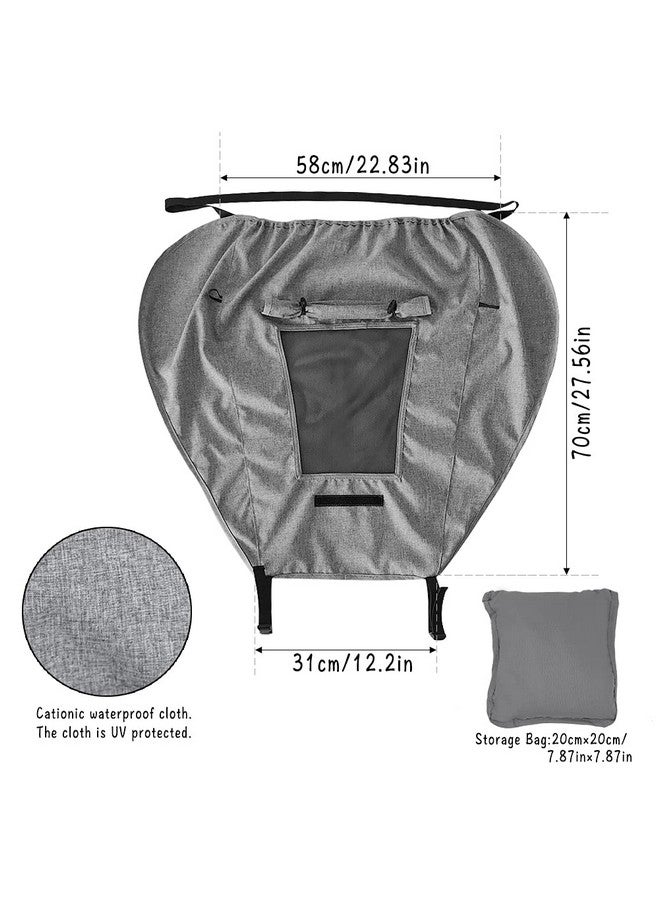 Apol Pram Sunshade Sun Cover, Sun Shade Stroller for Baby, Universal Waterproof Stroller Sunshade Cover Anti-UV with Viewing Window for Stroller(Grey) - Image 1
