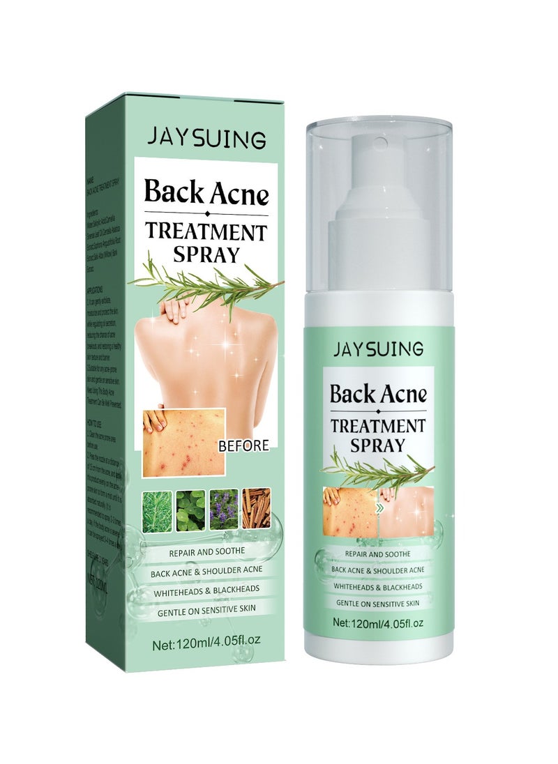 Jaysuing Back Acne Lighten Acne Marks Repair Back Shoulder Acne Skin Care spray 120ml  - Image 1