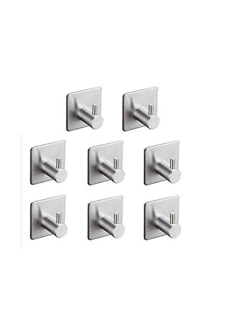 sprinkle - Sprinkle 10Pcs Black Self Adhesive Hooks Wall Mounted Stainless Steel Shower Hooks,Kitchen And Bathroom Accessory Set - Image 1