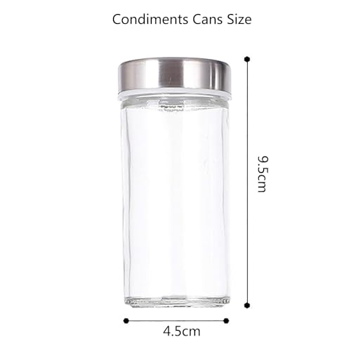 Delavala 12 Jar - Rotating Spice Rack For Kitchen | Glass Spice Rack Set For Kitchen | Carousel For Kitchen | Stainless Steel Spice rack | Masala Container | Jars And Containers set - Image 4