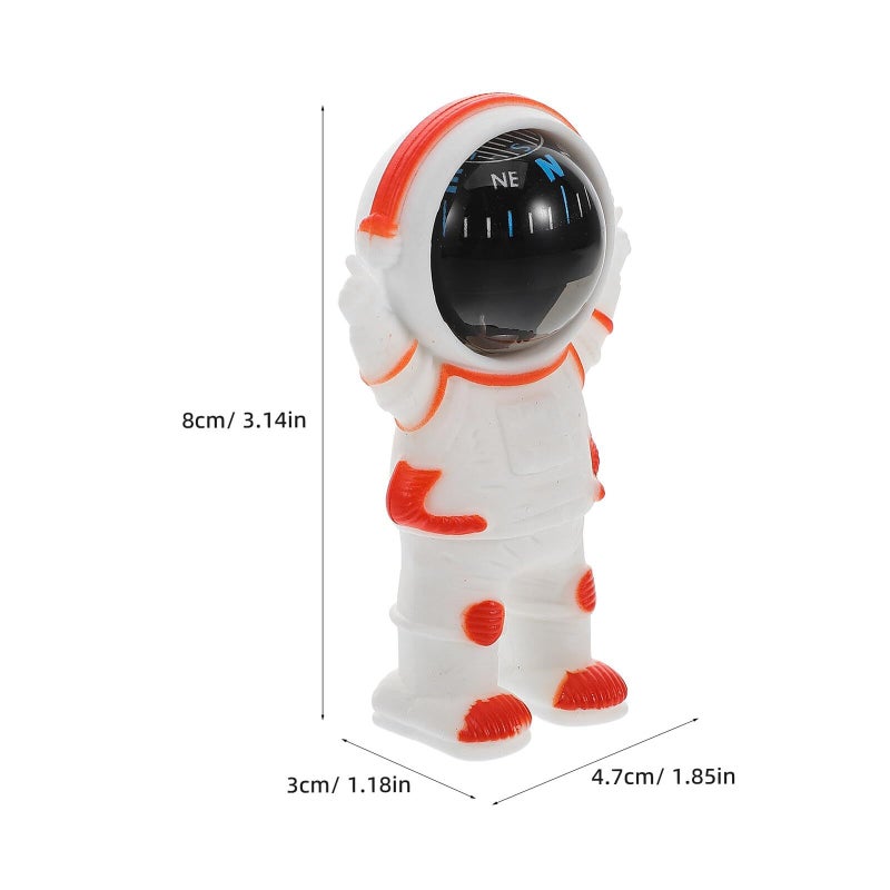 Orange Astronaut Car Compass High Precision Dashboard Mini Vehicle Decor - Image 3