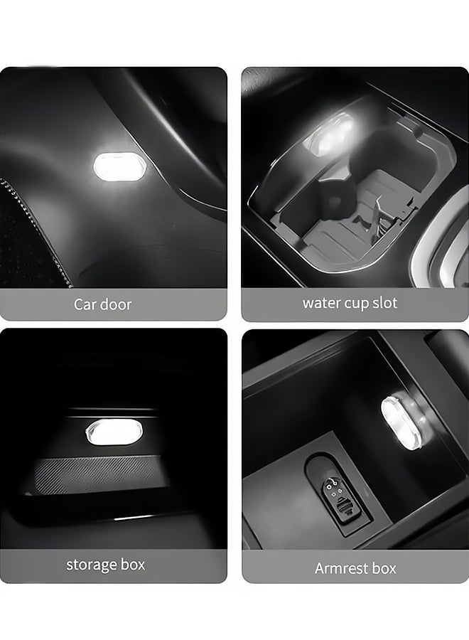 4 Pcs Car Interior Lights Wireless LED USB Chargeable Ceiling Lamps Hand Reading Light and Door Light,For Night Time Illumination Car Interior design - Image 2