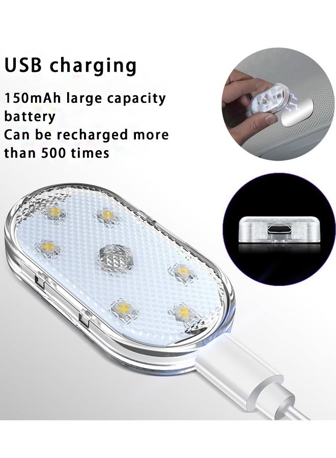4 Pcs Car Interior Lights Wireless LED USB Chargeable Ceiling Lamps Hand Reading Light and Door Light,For Night Time Illumination Car Interior design - Image 4