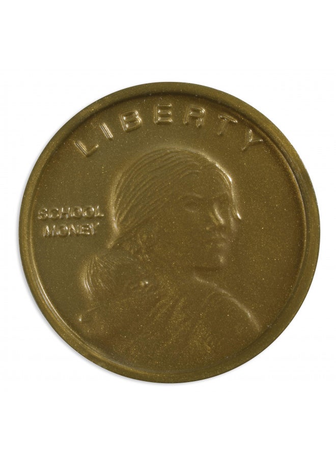 Learning Advantage LEARNING ADVANTAGE Play Dollars - Set of 50 Plastic Coins - Designed and Sized Like Real US Currency - Teach Money Math With This Pretend Play Resource  - Image 1