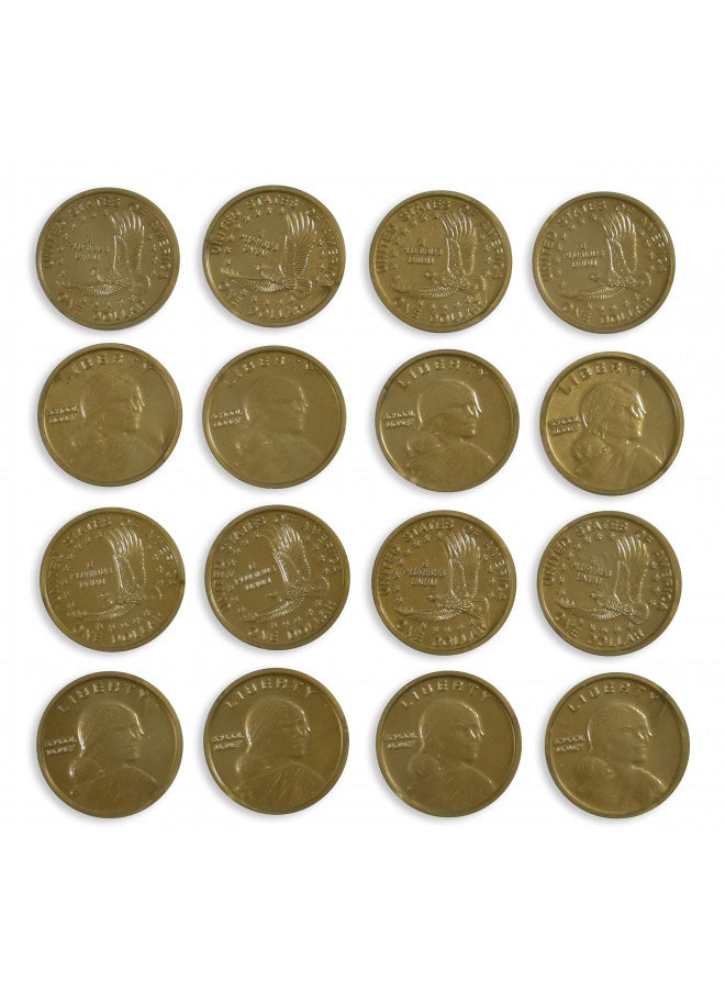 Learning Advantage LEARNING ADVANTAGE Play Dollars - Set of 50 Plastic Coins - Designed and Sized Like Real US Currency - Teach Money Math With This Pretend Play Resource  - Image 2