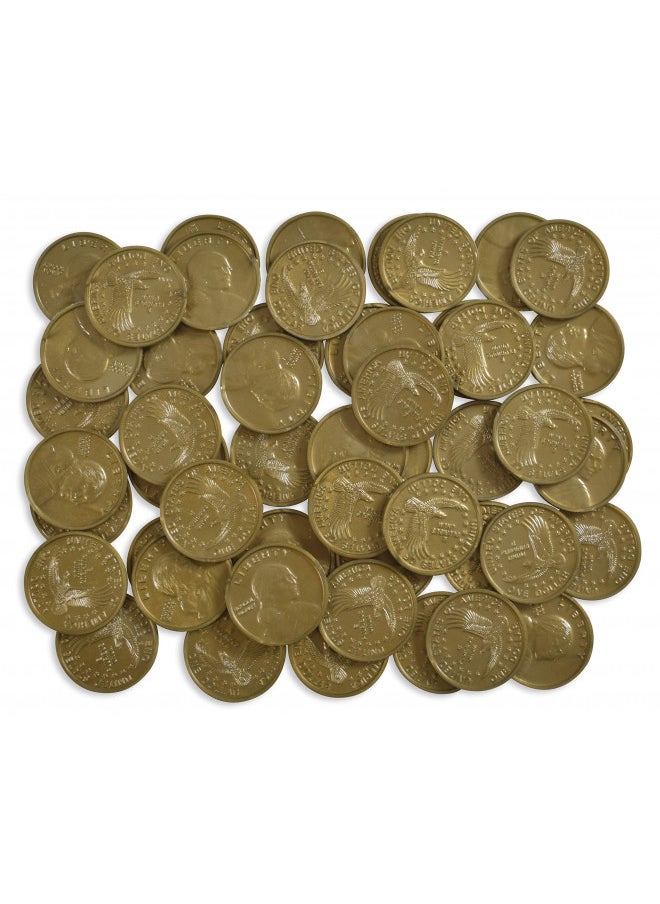Learning Advantage LEARNING ADVANTAGE Play Dollars - Set of 50 Plastic Coins - Designed and Sized Like Real US Currency - Teach Money Math With This Pretend Play Resource  - Image 5