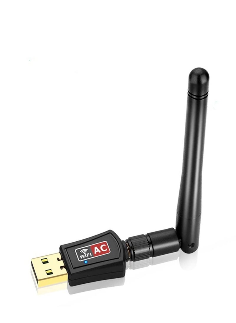 Excefore USB Wifi Dongle for PC High Speed 600Mbps USB Wifi Adapter Dual Band 2.4/5.8GHz USB Wifi Computer Internet Adapter for Mac/PC/Desktop/Laptop/Tablet, Supports Windows 11/10/8/7/Vista/XP/2000 - Image 1