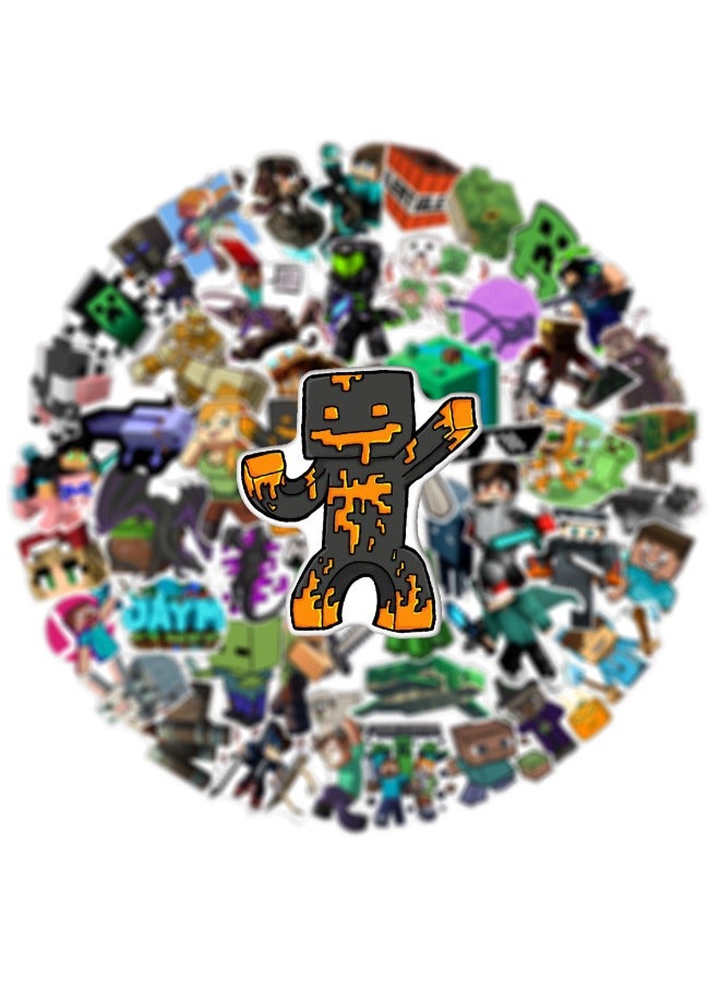 50-Piece Minecraft Stickers, Vinyl Waterproof Art Stickers for Laptop,Skateboard, Water Bottles,Computer,Phone,Guitar,Cartoon Stickers for Kids Teens Adult - Image 5
