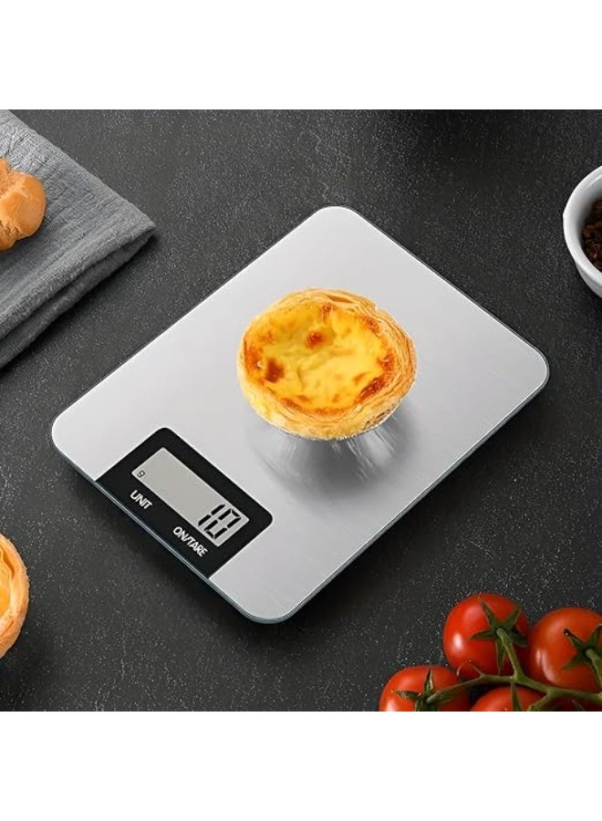 بروماس ميزان مطبخ رقمي بشاشة LCD، ميزان طعام متعدد الوظائف، زر لمس، ميزان مطبخ فائق النحافة بشاشة LCD كبيرة - Image 3