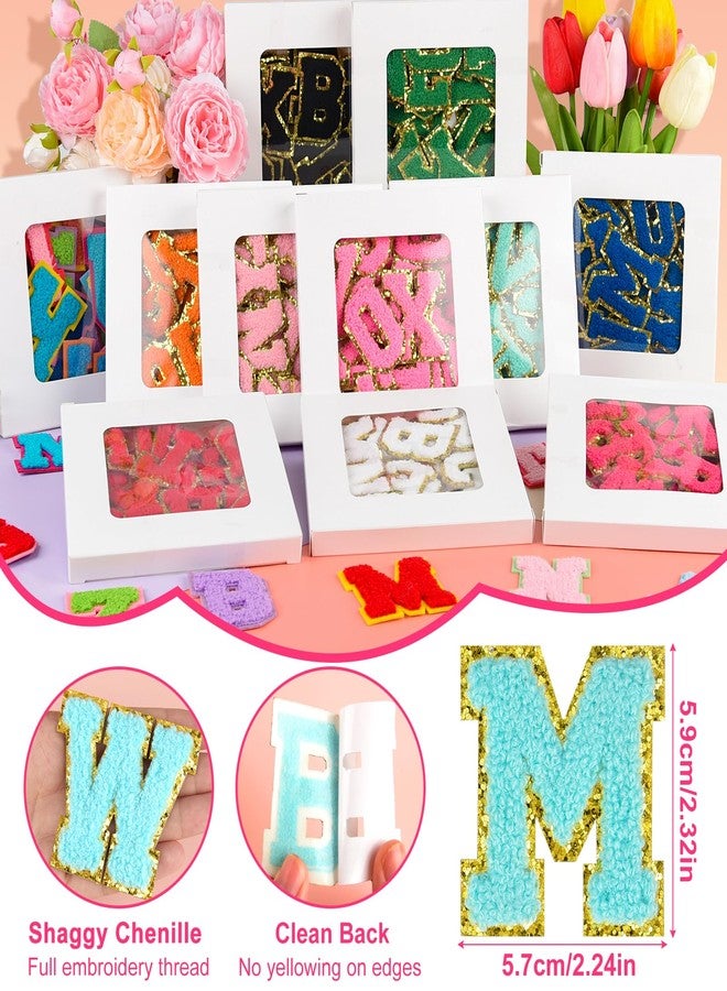 ASTARON 26 Pcs Self Adhesive Letter Patches Chenille Letters Stickers, A-Z Embroidered Applique Patches Alphabet Cloth Patch for Clothes, Bags, Hat, Phone Case, DIY Accessories (Lake Blue) - Image 2