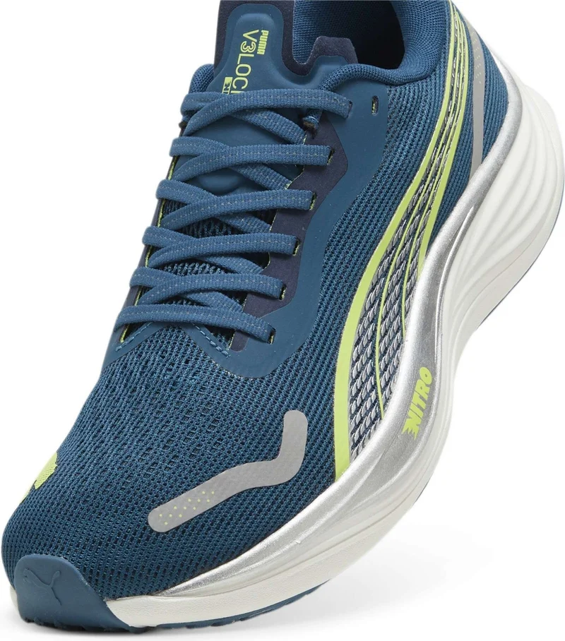 بوما Men's Ocean Tropic-Lime Pow- Silver Velocity Nitro 3 Green Men's Walking and Running Shoes