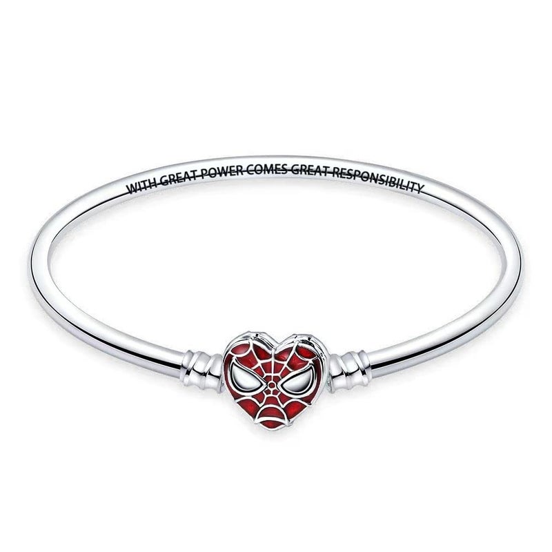 HappyStar 925 Sterling Silver Charm Bracelet for Pandora Charms, Snake Chain Bracelet Gift for Womenï¼ˆWith a spacer beadï¼‰