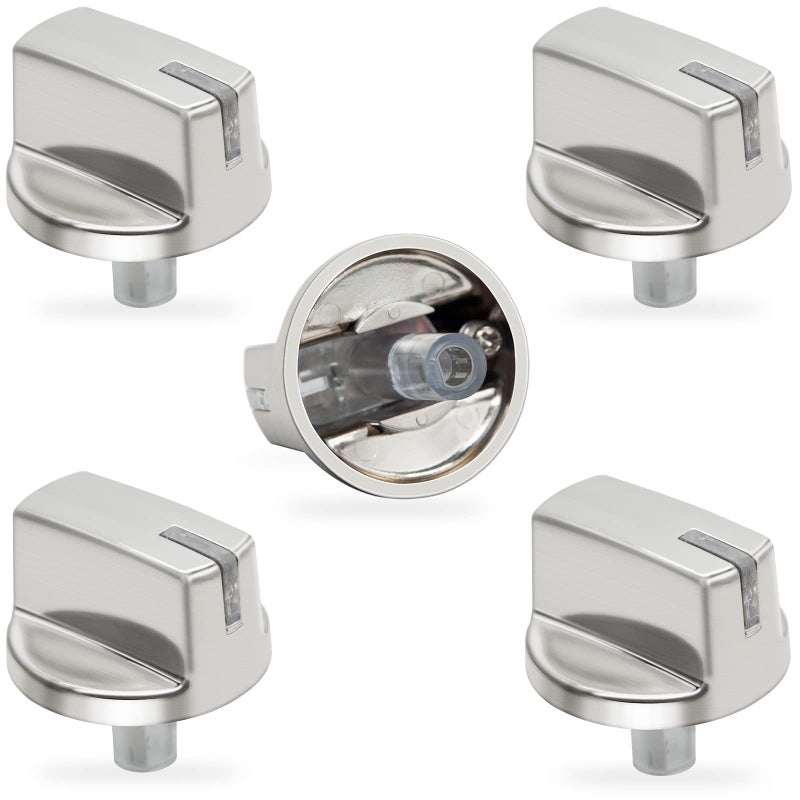 5 Pack AEZ73293801 Gas Stove Knobs Compatible with LG StoveRange Knobs Replace 2025031 AP5594929 AH3639420 EA3639420 PS3639420 EBZ60710601