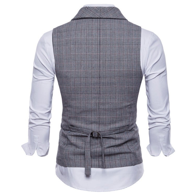 2018 Eaby New British Style Business Vest Men'S Fashion Slim Casual Plaid Top - Image 5