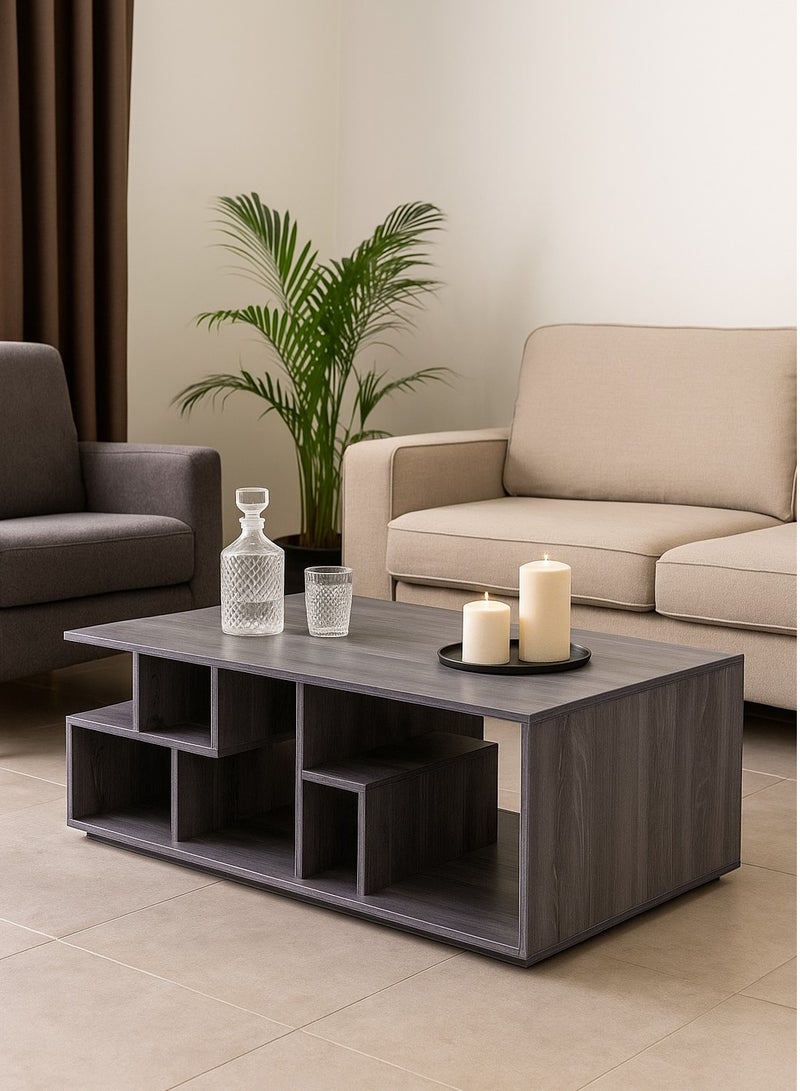 AFT Versatile Coffee Tables / Center table for Sofas: Stylish Storage Solutions for a Clutter-Free Living Room. Ideal for serving snacks, displaying decor, or as a footrest. (Charcoal Gray) Arfan - Image 1