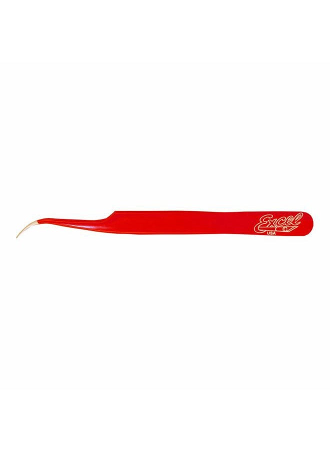 Excel Blades Curved Fine Tip Tweezers for Intricate Projects, Scrapbooking, Cardmaking, One Size, Multi Color, Red  - Image 1