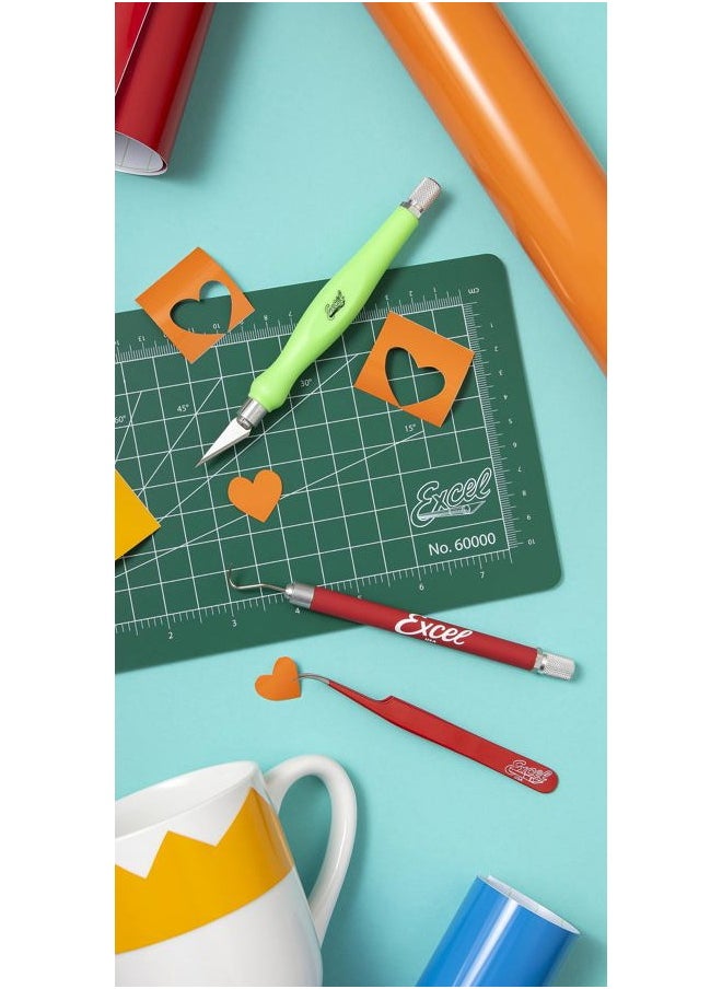 Excel Blades Curved Fine Tip Tweezers for Intricate Projects, Scrapbooking, Cardmaking, One Size, Multi Color, Red  - Image 2