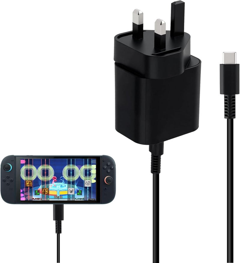 Mcbazel 60W Charger Compatible with Nintendo Switch 2, AC Power Supply Adapter Fast Charging with 5FT USB C Cord - Compatible with Switch/OLED/Lite, Steam Deck - Image 1