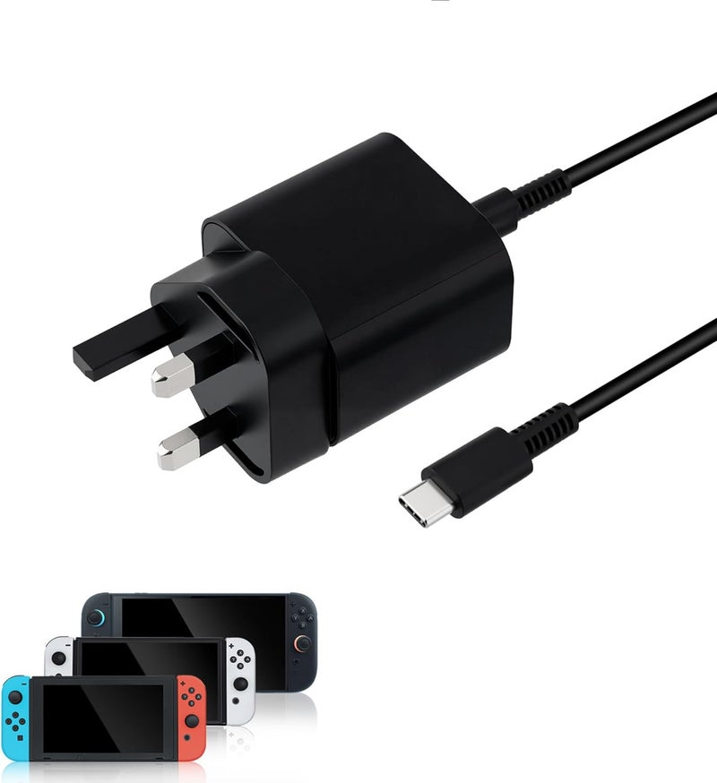 Mcbazel 60W Charger Compatible with Nintendo Switch 2, AC Power Supply Adapter Fast Charging with 5FT USB C Cord - Compatible with Switch/OLED/Lite, Steam Deck - Image 2