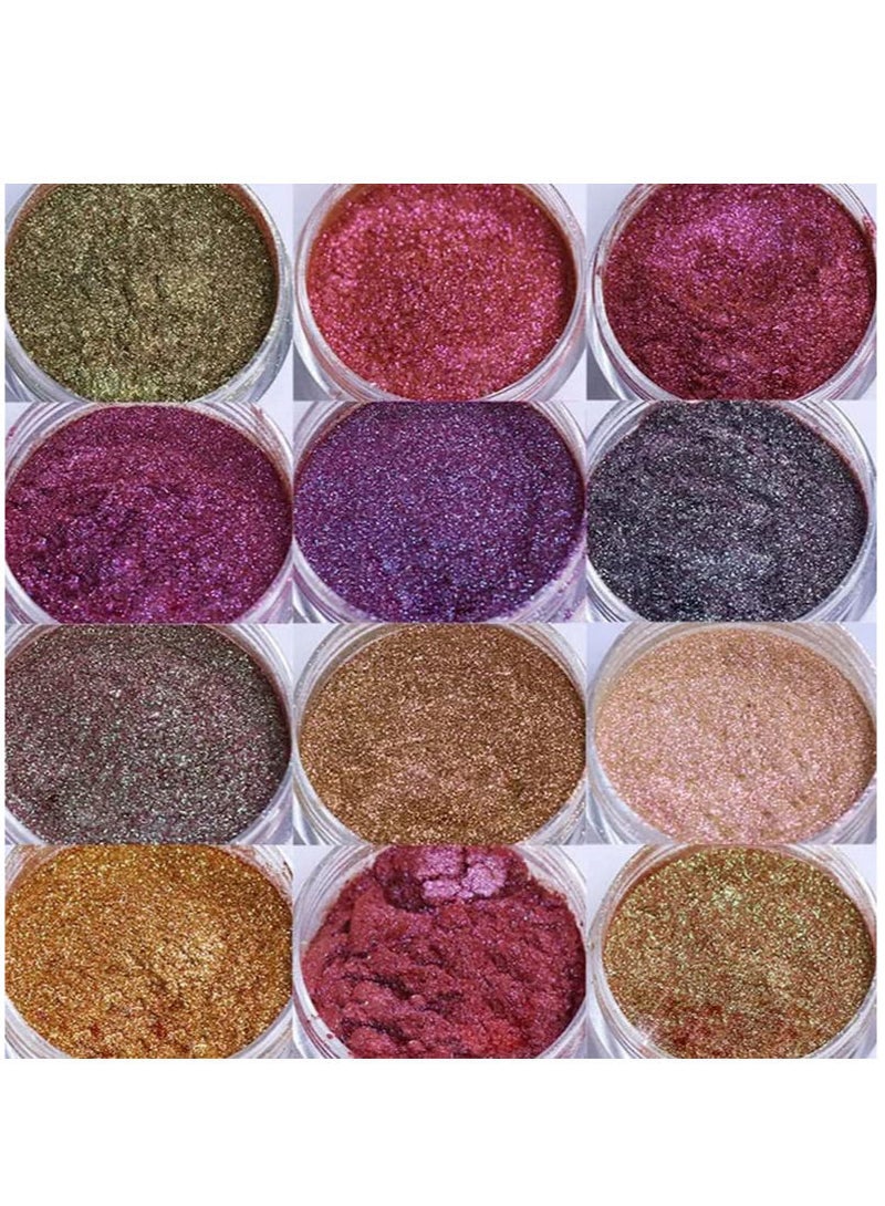 Resin Art Chamelon Mica Color Powder Set Of 5g x 12 Colors - Image 3