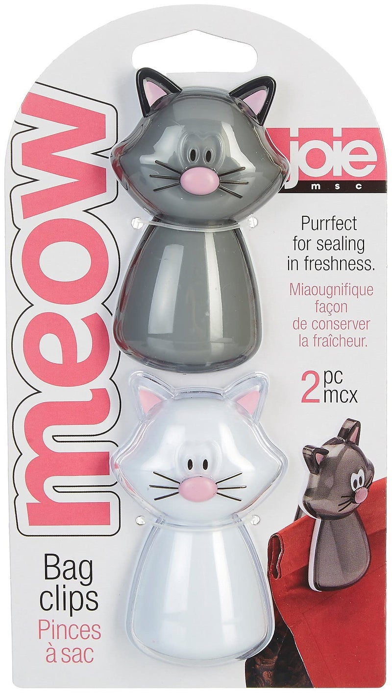 Joie 2pc Meow CatThemed Bag Clips Set Purrfect for Sealing in Freshness