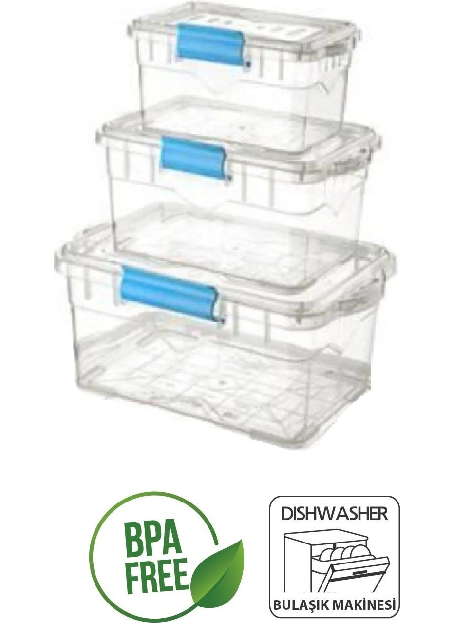 Titiz - Meticulous Lockable Pantry Storage Container 1500 ml. BPA. Not included Dishwasher safe - Image 1