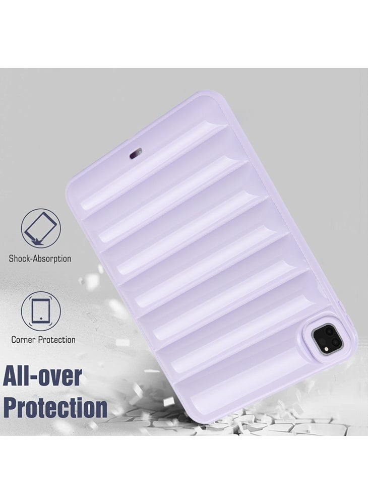 For iPad Pro 11 (2020)/(2021)/(2022) Anti-Dust Candy Color Tablet Shell Case Down Jacket TPU Cover - Purple - Image 4