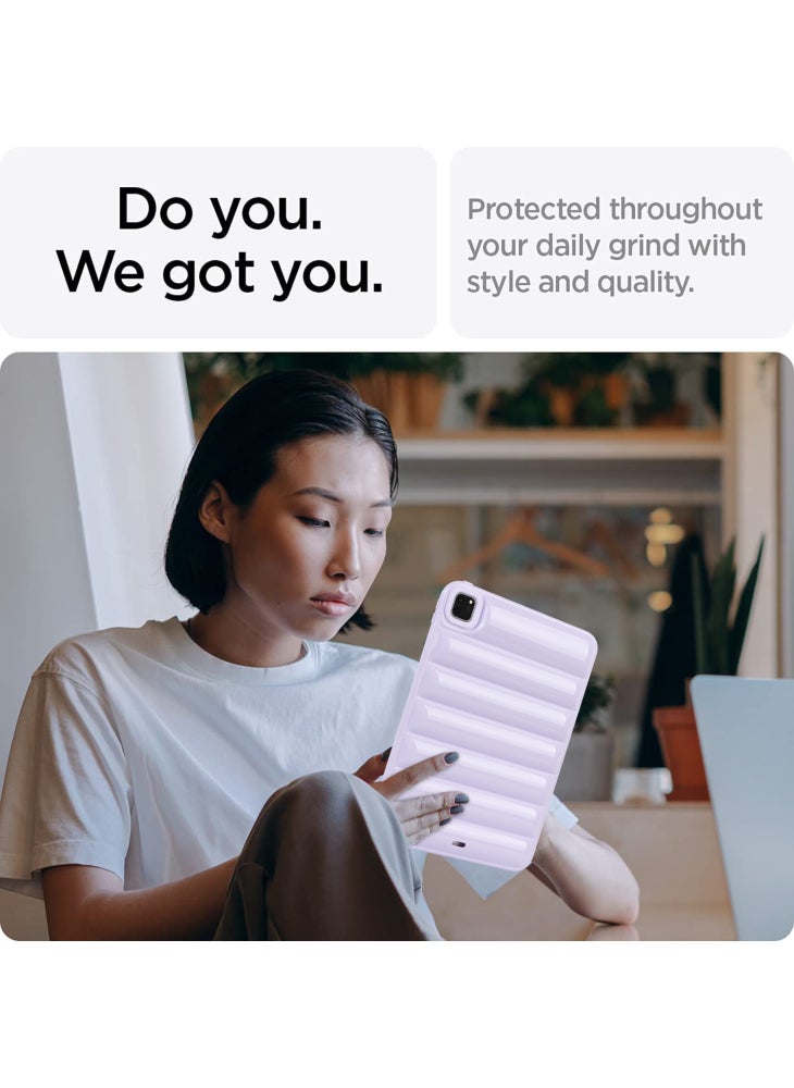 For iPad Pro 11 (2020)/(2021)/(2022) Anti-Dust Candy Color Tablet Shell Case Down Jacket TPU Cover - Purple - Image 3
