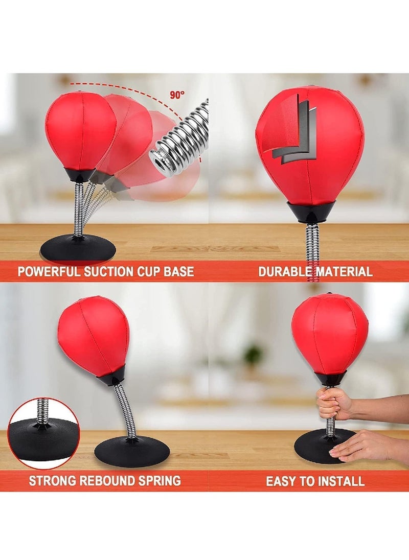 LIXES Desktop Punching Bag with High-Performance Spring Chassis & Strong Suction – Boxing Bag for Exercise, Fitness & Stress Relief – Perfect Christmas & Thanksgiving Gift for Kids, Teenagers & Adults  - Image 3