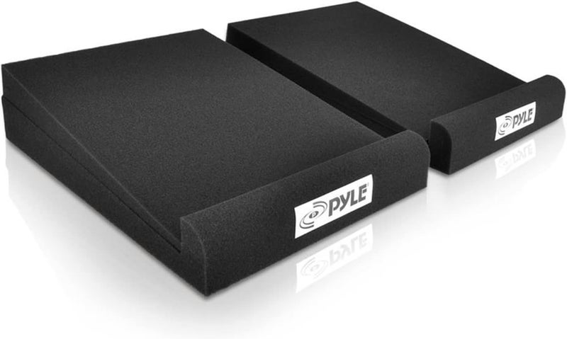 Pyle Sound Dampening Speaker Riser Foam - Audio Acoustic Noise Isolation Platform Pads Recoil Stabilizer For Studio Monitor, Subwoofer, Loud Speakers - PSI03 - Pack of 2,Black - Image 1