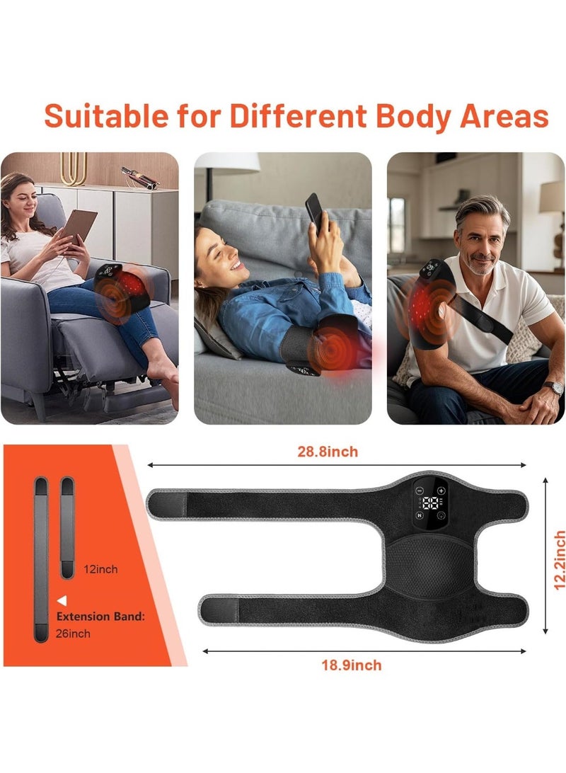 جهاز تدليك الركبة المحسن بالحرارة والاهتزاز – وسادة تدفئة لاسلكية لتخفيف آلام الركبة والكوع والكتف – عملي وسهل الاستخدام - Image 2