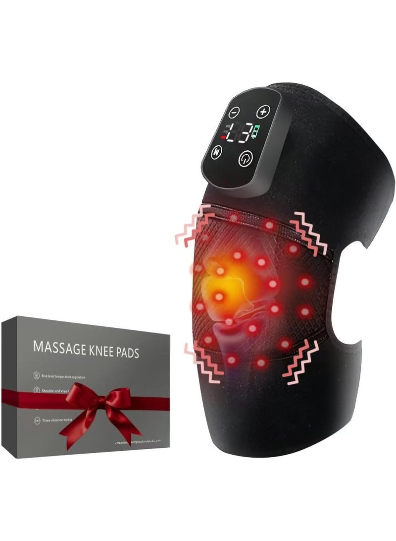جهاز تدليك الركبة المحسن بالحرارة والاهتزاز – وسادة تدفئة لاسلكية لتخفيف آلام الركبة والكوع والكتف – عملي وسهل الاستخدام - Image 1