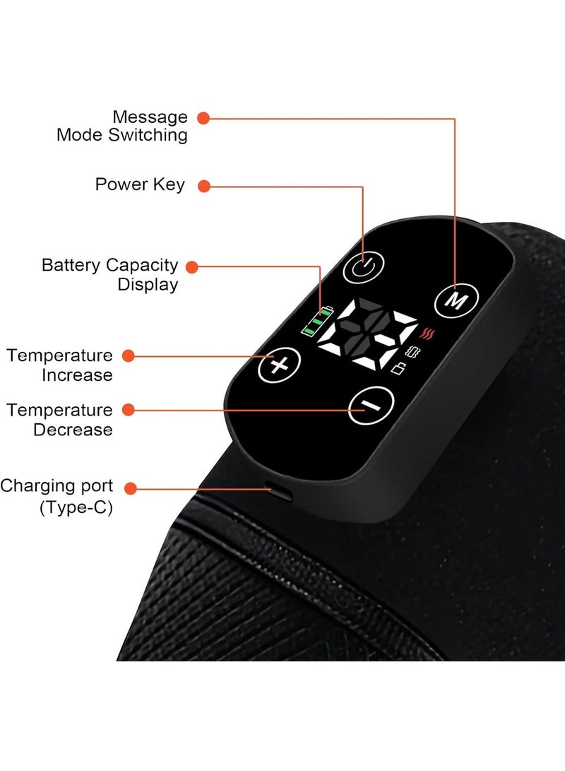 جهاز تدليك الركبة المحسن بالحرارة والاهتزاز – وسادة تدفئة لاسلكية لتخفيف آلام الركبة والكوع والكتف – عملي وسهل الاستخدام - Image 3