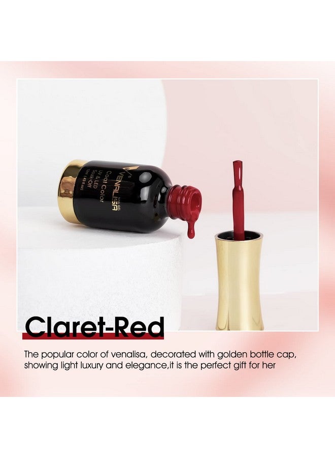 V VENALISA Venalisa Gel Nail Polish 12Ml Claretred Color Soak Off Uv Led Nail Gel Polish Nail Art Starter Manicure Salon Diy At Home 0.43 Oz - Image 3