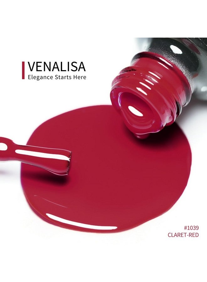 V VENALISA Venalisa Gel Nail Polish 12Ml Claretred Color Soak Off Uv Led Nail Gel Polish Nail Art Starter Manicure Salon Diy At Home 0.43 Oz - Image 2