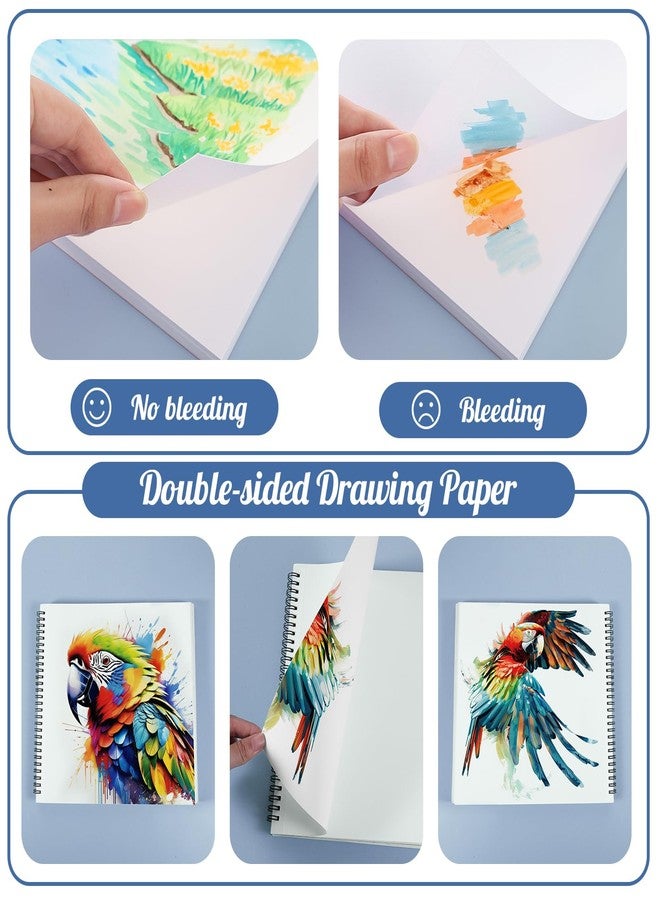 Prudiut 135lb/200gsm Marker Paper Pad, 8.3×8.9in Double Sided Bleedproof Sketch Pad, 30 Sheets Art Paper Spiral Sketchbook, Smooth Painting Coloring Alcohol Marker Paper for DIY, Gift - Image 5