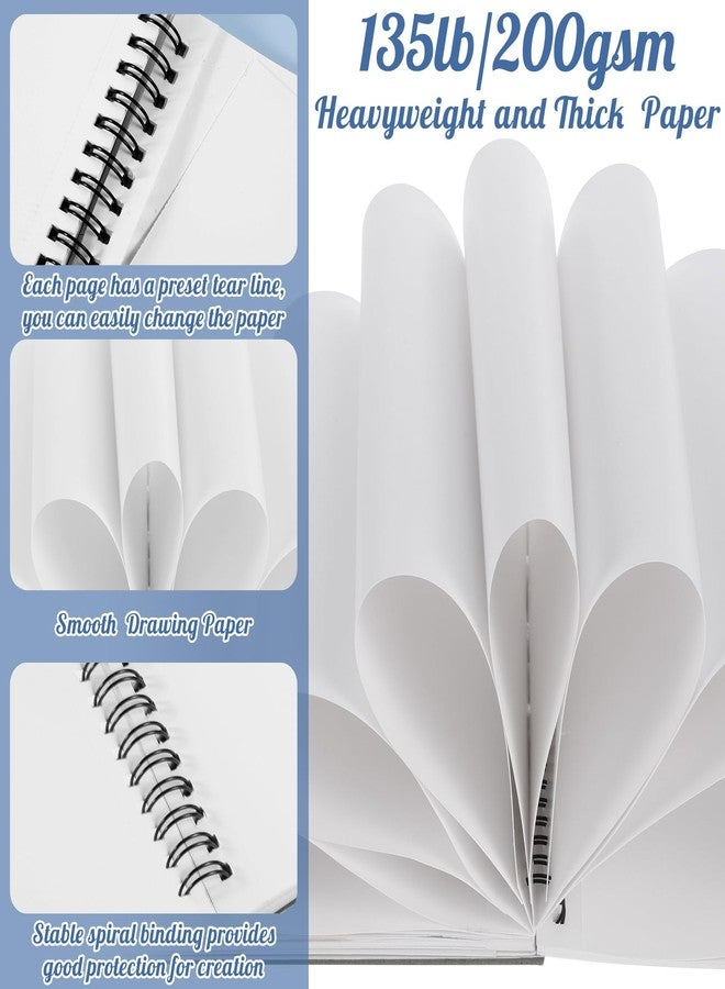 Prudiut 135lb/200gsm Marker Paper Pad, 8.3×8.9in Double Sided Bleedproof Sketch Pad, 30 Sheets Art Paper Spiral Sketchbook, Smooth Painting Coloring Alcohol Marker Paper for DIY, Gift - Image 4