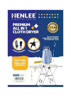 HENLEE HENLEE Clothes Dryer Stand (Ultra Strong and Heavy Duty) Clothes Drying Stand with Adjustable Folding Wing and Clips Clothes Hanger Stand Drying Rack clothes rack, Clothes Rack for Drying Clothing, Cloth Drying Stand  - Image 3