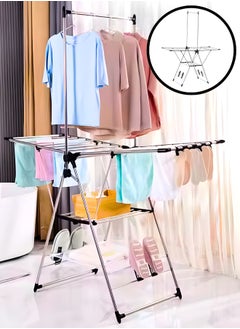 HENLEE HENLEE Clothes Dryer Stand (Ultra Strong and Heavy Duty) Clothes Drying Stand with Adjustable Folding Wing and Clips Clothes Hanger Stand Drying Rack clothes rack, Clothes Rack for Drying Clothing, Cloth Drying Stand  - Image 1
