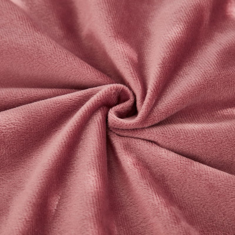 JAUXIO Diamond Pinch Pleated Crystal Velvet Pillowcases 2 Pack Solid Pintuck Throw Cushion Cover for Home Decor Hidden Zipper Closure (Dusty Rose  King) - Image 5