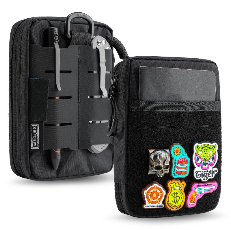 TACTICAL_GEEK TACTICAL GEEK Block E30 EDC Compact Waist Pocket Pouch Men EDC Pouch Organizer MultiPurpose Molle Tool Pouch for Multitools Utility Tool Organizer Bag for Daily Essentials Carry XBlack - Image 2