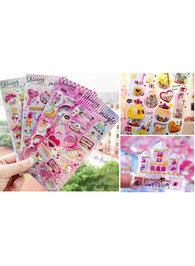 فنبلاست مجموعة ملصقات فن بلاست كاواي - مجموعة من 12 ملصقًا لامعًا للأطفال، ملصقات ثلاثية الأبعاد للبنات، ملصقات جمالية، ملصقات لطيفة، ملصقات إسفنجية للأطفال، ملصقات حرفية، ملصقات ذاتية اللصق (عبوة من 12 قطعة) - Image 1