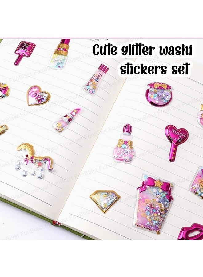 فنبلاست مجموعة ملصقات فن بلاست كاواي - مجموعة من 12 ملصقًا لامعًا للأطفال، ملصقات ثلاثية الأبعاد للبنات، ملصقات جمالية، ملصقات لطيفة، ملصقات إسفنجية للأطفال، ملصقات حرفية، ملصقات ذاتية اللصق (عبوة من 12 قطعة) - Image 3