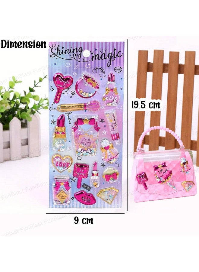 فنبلاست مجموعة ملصقات فن بلاست كاواي - مجموعة من 12 ملصقًا لامعًا للأطفال، ملصقات ثلاثية الأبعاد للبنات، ملصقات جمالية، ملصقات لطيفة، ملصقات إسفنجية للأطفال، ملصقات حرفية، ملصقات ذاتية اللصق (عبوة من 12 قطعة) - Image 2