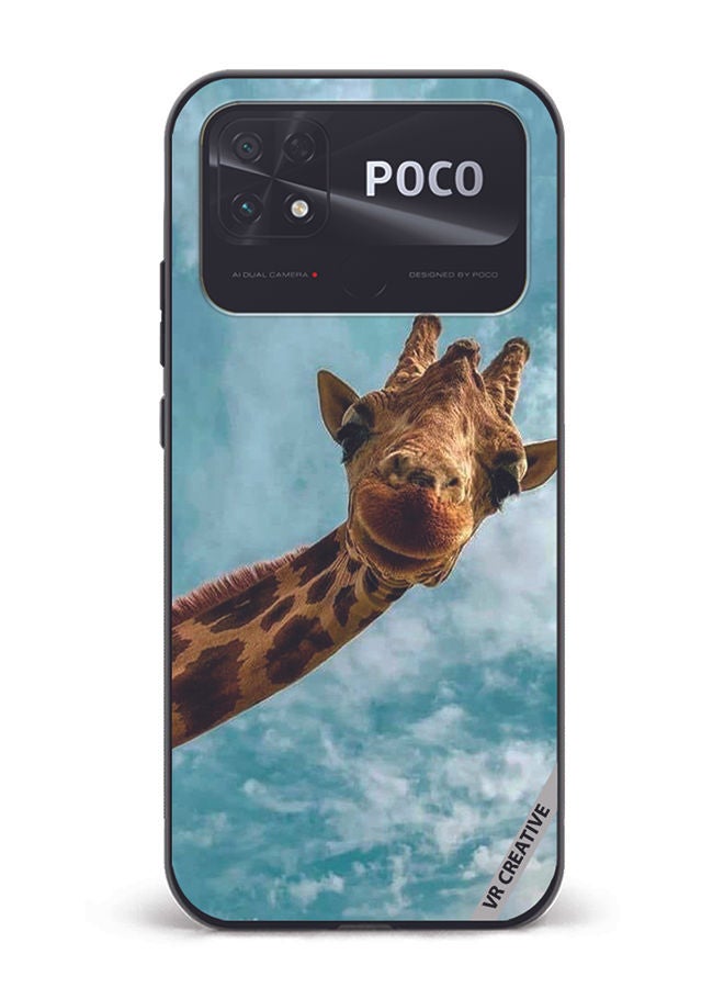 VR CREATIVE Protective Case Cover For Xiaomi Poco C40 Giraffe Design Multicolour - Image 1